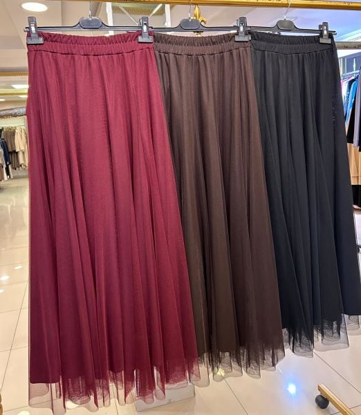 ﻿BELİ LASTİKLİ TÜTÜ ETEK/SENTEZ