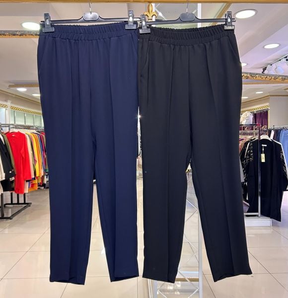 ﻿BELİ LASTİKLİ HAVUÇ KREP PANTOLON/SENTEZ