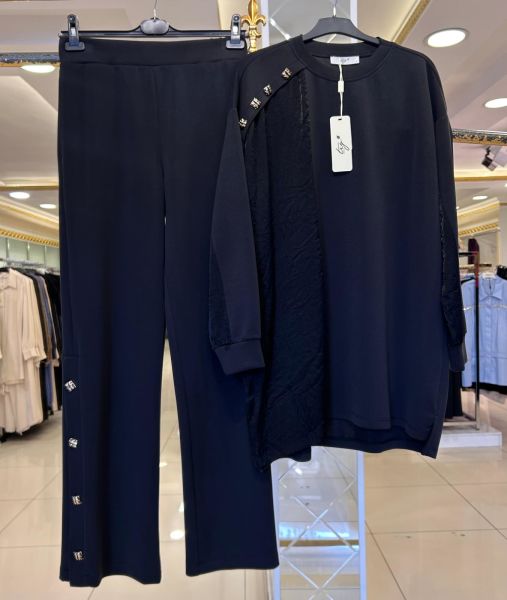 ﻿DÜĞME DTY. MODAL KUMAŞ PANTOLON TAKIM/TIĞTRİKO