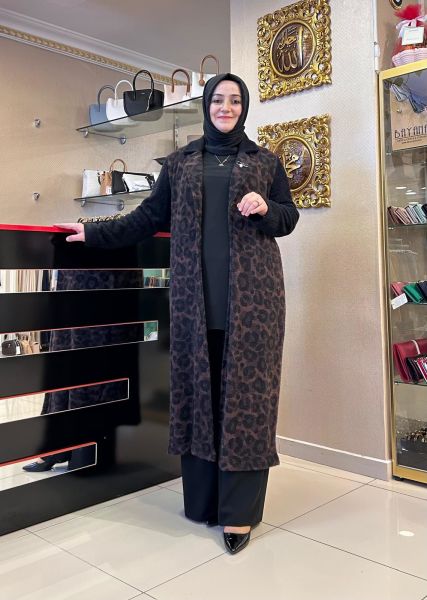 ﻿LEOPAR DESENLİ YUMOŞ HIRKA/MÜSEMMA