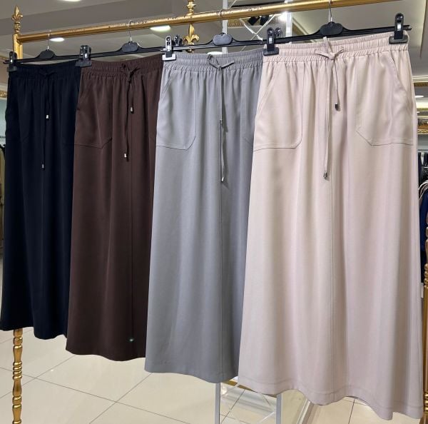 ﻿KETEN TENSEL KUMAŞ ÇAN MODEL ETEK/ GLARE