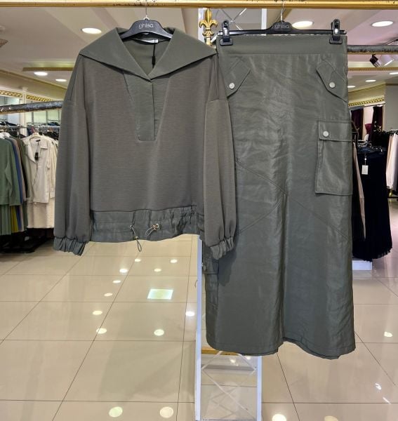 GHİSA/ PARAŞÜT KUMAŞ ETEKLİ TAKIM