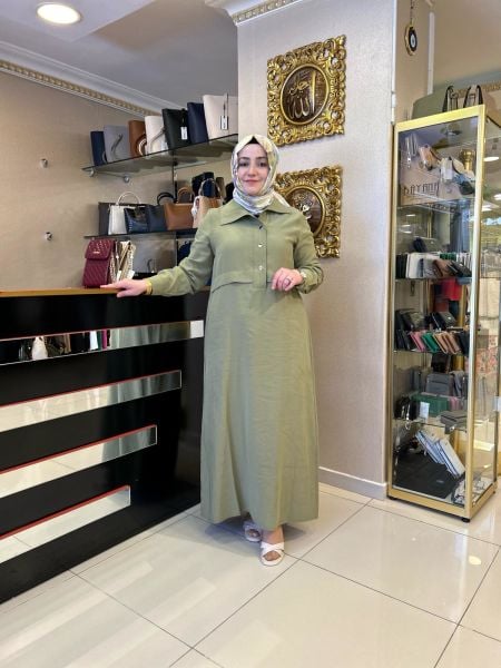 NUSS/ GÖMLEK YAKA ELBİSE