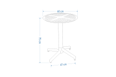 Tilia Plastik Bahçe Balkon Bistro Katlanır Masa 60*60 cm
