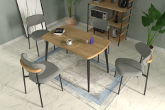 Venüs Sandalye Argos Ahşap Mutfak Masası Takımı - 70x120 Cm