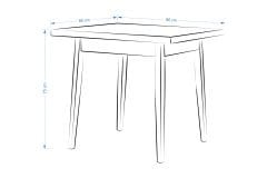 Avanos Sabit Mdf Mutfak Masası - 80x80 Cm
