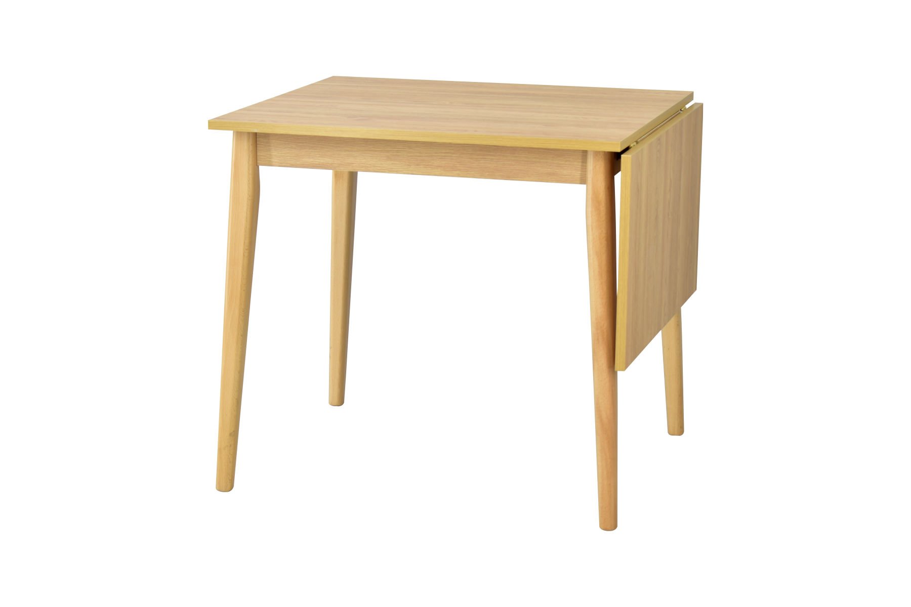 Avanos Katlanır Mdf Ahşap Mutfak Masası - 70x80 cm (70x120 cm) Naturel
