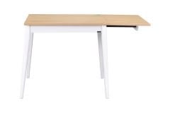 Avanos Katlanır Mdf Ahşap Mutfak Masası - 70x80 cm (70x120 cm) Naturel/Beyaz