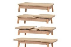 Avanos Ahşap Açılır Kapanır Mdf Mutfak Masası - 70x120+30 cm Naturel