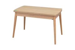 Avanos Ahşap Açılır Kapanır Mdf Mutfak Masası - 70x120+30 cm Naturel