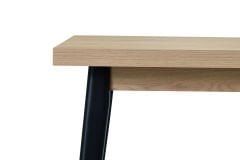 Avanos Ahşap Açılır Kapanır Mdf Mutfak Masası - 70x120+30 cm Naturel/Siyah