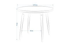 Argos Yuvarlak MDF Sabit Mutfak Masası - Q90 Cm