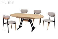 Venüs Sandalye Afyon Mutfak Masası Takımı - 80x140 cm