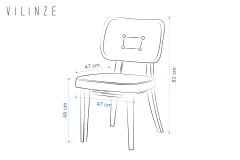 Mir 02 Sigma Gri Ahşap Sandalye
