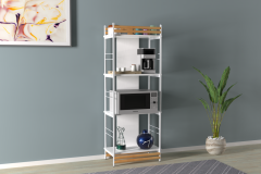 Rafito Metal & Ahşap Bohem 4 Raflı MDF Çok Amaçlı Mutfak Rafı - 30*160 cm