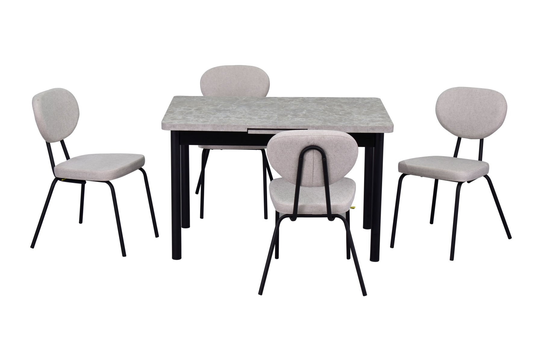 Damla Sandalye Elmas Mutfak Masası Takımı - 80x120 cm