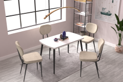 Deniz Sandalye Argos Ahşap Mutfak Masası Takımı - 70x120 Cm