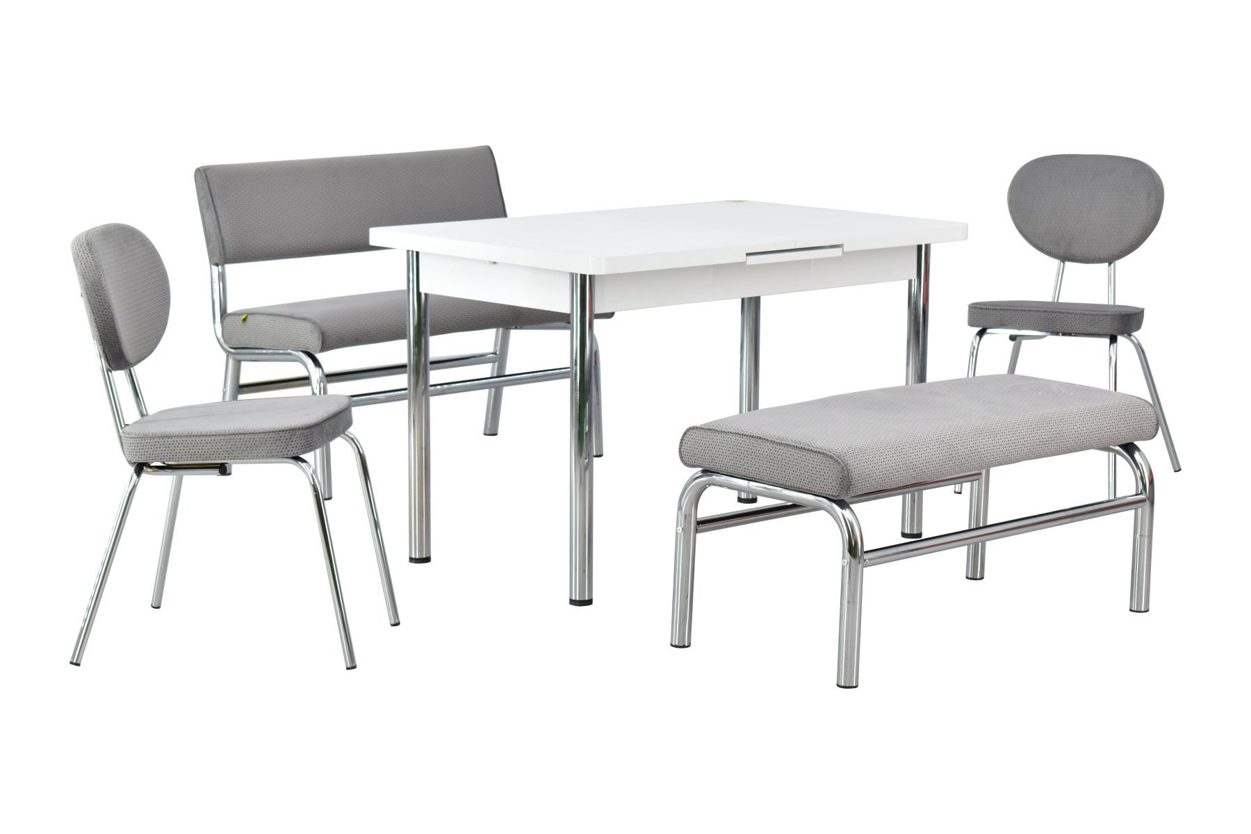 Damla Sandalye Peri Bank Ece Mutfak Masası Takımı - 80x120 cm
