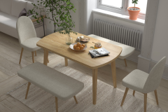 Mara Sandalye Hazar Bank Aras Mutfak Masası Takımı - 80x140 cm