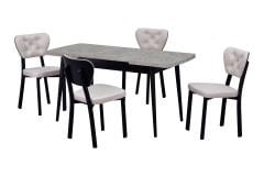 Lale Sandalye Golf Mutfak Masası Takımı - 70x120 cm