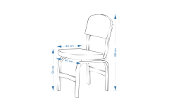 Ege Sandalye Avanos Ahşap Açılır Mutfak Masası Takımı - 70x120+30 cm Beyaz - Naturel