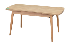 Ege Sandalye Avanos Ahşap Açılır Mutfak Masası Takımı - 70x120+30 cm Beyaz - Naturel