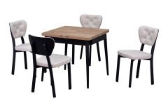 Lale Sandalye Golf Mutfak Masası Takımı - 80x80 cm