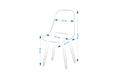 Eames Sandalye Avanos Ahşap Naturel Mutfak Masası Takımı - 70x120 cm