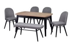 Mara Sandalye Hazar Bank Aras Mutfak Masası Takımı - 80x140 cm