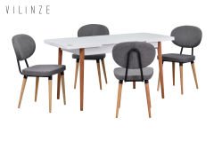 Akdeniz Sandalye Golf Mutfak Masası Takımı - 70x120 cm