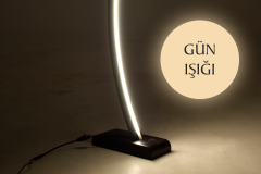 Jedi Siyah Ahşap LED Dekoratif Ayaklı Lambader