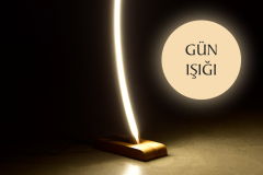 Jedi Naturel Ahşap LED Dekoratif Ayaklı Lambader