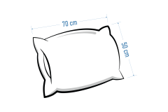 Pofido Yün Yastık Yoğun Dolgulu 1200 Gr - 50x70 cm (2 Adet)