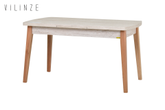 Sofya Ahşap Sandalye Aras Ahşap Traverten Mutfak Masası Takımı - 80x140 cm