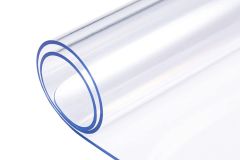Şeffaf Pvc 1.2 Mm Temizlenebilir Kalın Koruyucu Yuvarlak Masa Örtüsü - 90x90 cm
