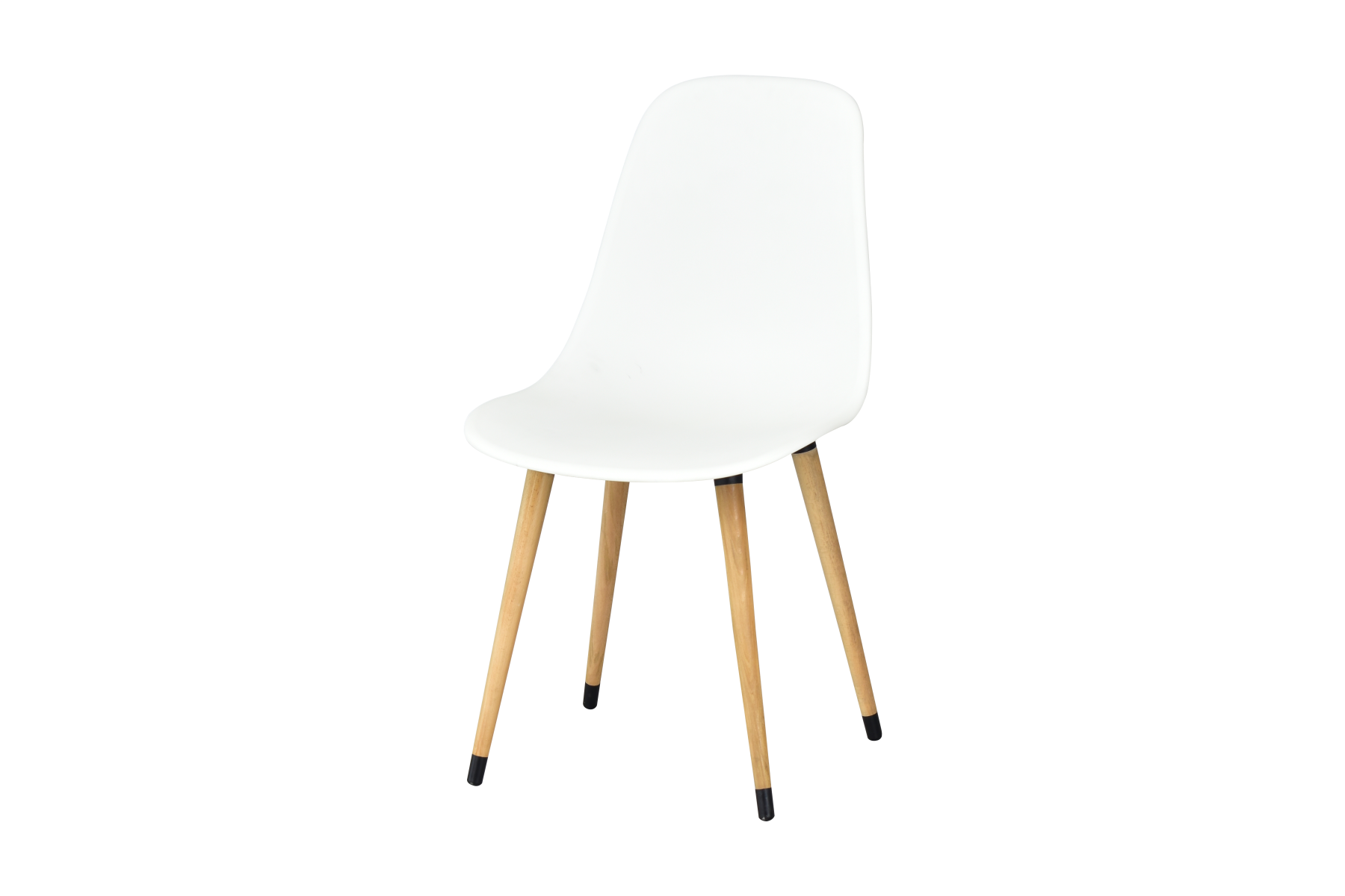 Eames Ahşap Ayak Plastik Beyaz Sandalye