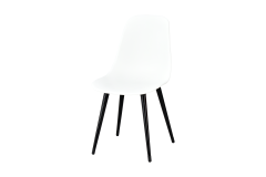 Eames Ahşap Ayak Plastik Beyaz Sandalye