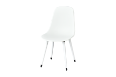 Eames Ahşap Ayak Plastik Beyaz Sandalye