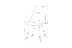 Eames Ahşap Ayak Plastik Beyaz Sandalye