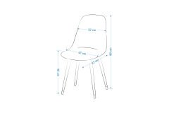 Eames Ahşap Ayak Plastik Siyah Sandalye Beyaz