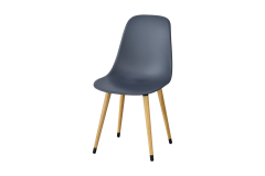 Eames Ahşap Ayak Plastik Antrasit Sandalye