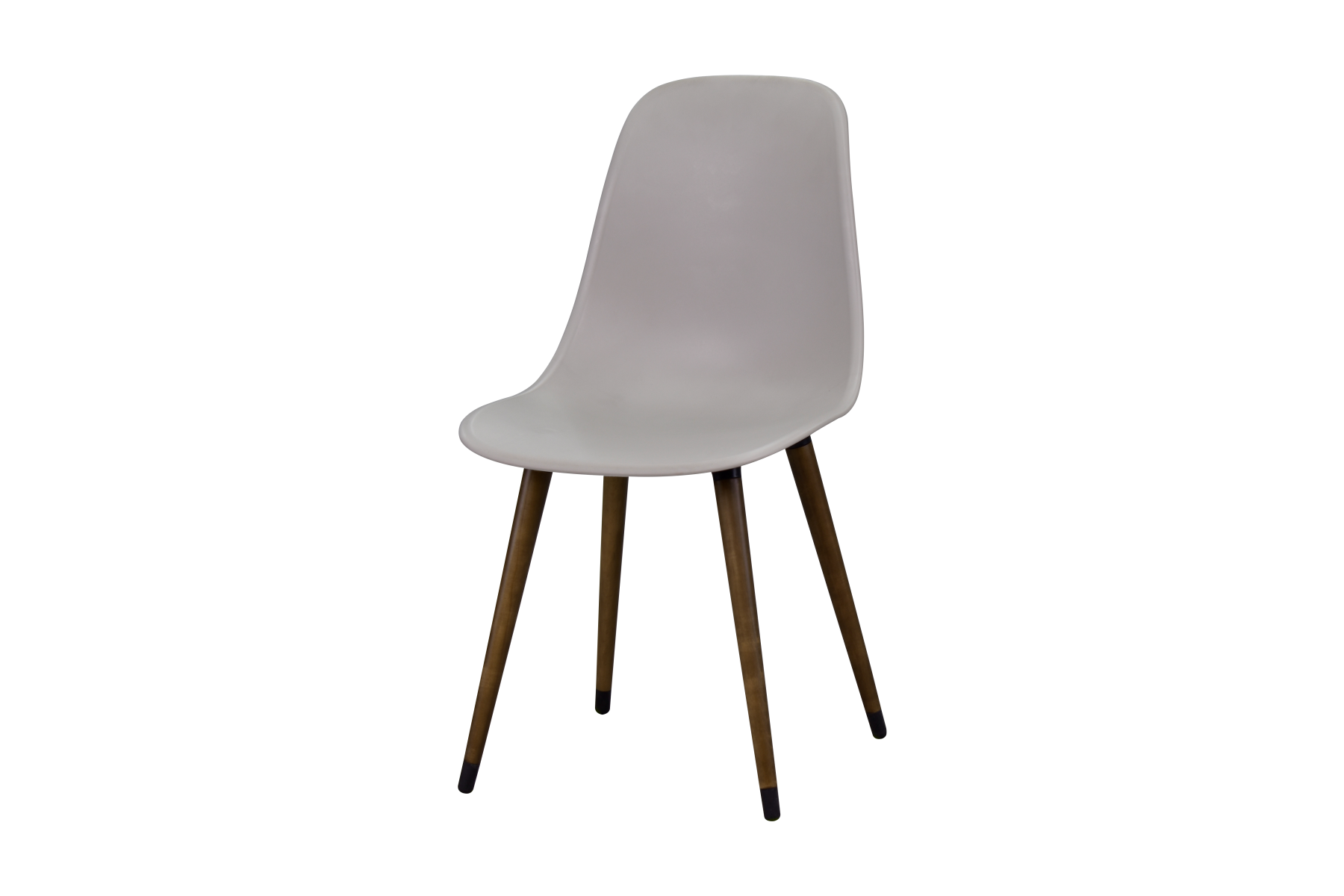 Eames Ahşap Ayak Plastik Gri Sandalye