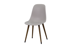 Eames Ahşap Ayak Plastik Gri Sandalye