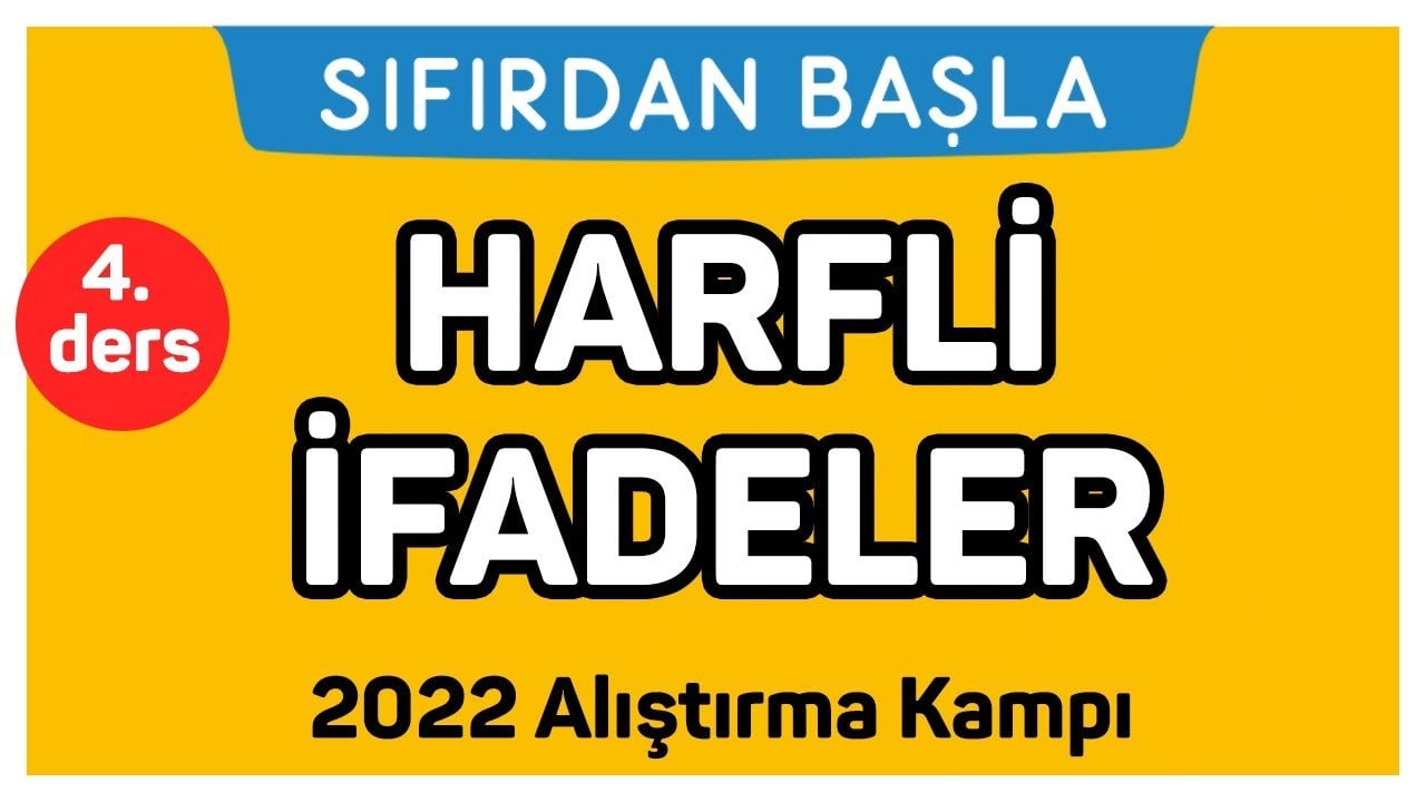 4. Ders Harfli İfadeler
