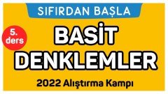 5. Ders Basit Denklemler