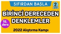 15. Ders Birinci Dereceden Denklemler