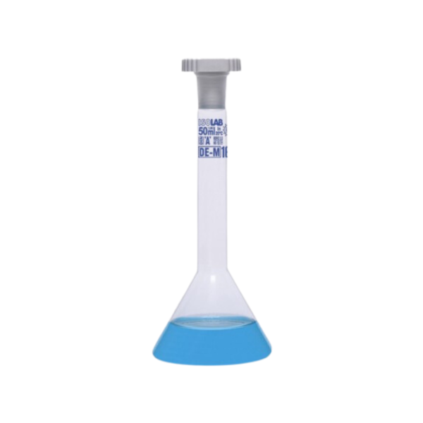 ISOLAB Balon Joje - Trapezoidal - Şeffaf - A Kalite - Grup Sertifikalı - Mavi Skala - 5 ml - NS 7/16