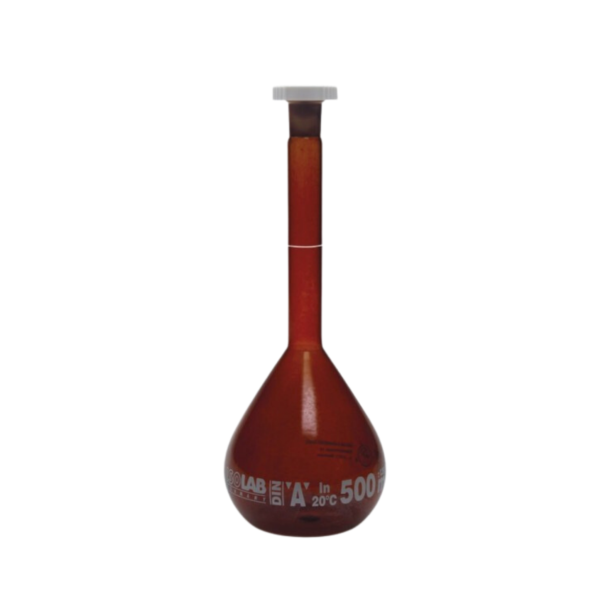 ISOLAB Maatkolf 100 Ml - Helder Glas Klasse A Met Certificaat, Blauw Gegradueerd, NS 14/23 (Set Van 2)