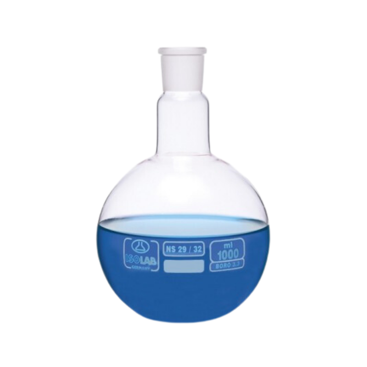 ISOLAB - Balon - Cam - Dibi Düz - Şilifli - 100 ml - NS 29/32