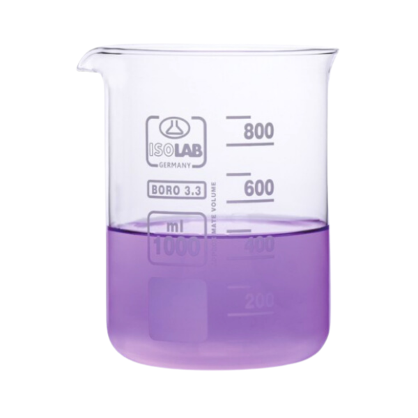 ISOLAB - Beher - Cam - Kısa Form - 600 ml